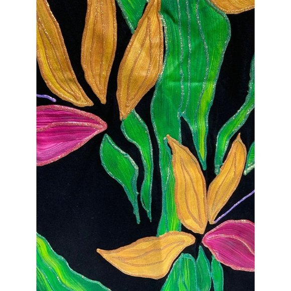 Vintage One Size Fits All Typhoons by Melissa Hand Painted Puffy Paint Tropical - Picture 2 of 5